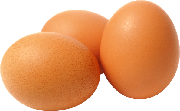 Three Eggs on White